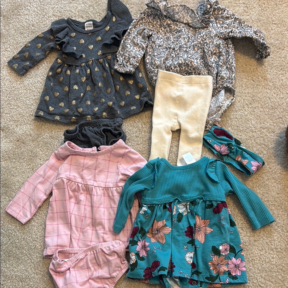 Carters 3 month baby dress and bloomer bundle baby girl